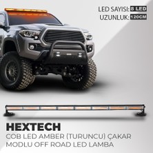 C9 Hextech 80W Turuncu 120CM 17 Farklı Yanış Modlu 8 Cob LED Off Road LED Lamba