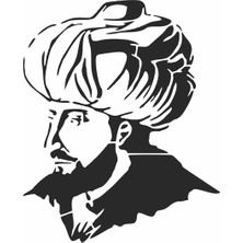 Reysa Tasarım Fatih Sultan Mehmet Araba Sticker Siyah 16X20 cm