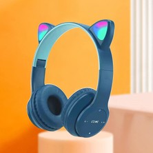 Psl P47M Cat Ear Kedi Kulaklı Kulak Üstü Kablosuz Bluetooth Kulaklık