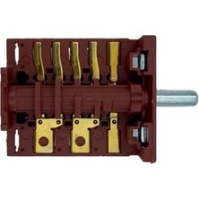 FullYedek Eminçelik Fırın Şalter 6+6 Soket , 6 + Off Konumlu 12 Uç Şartel Kademe Şalter Düğmesi