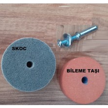 Depolife Bileme Temizleme Parlatma Polisaj Disk Seti Skoc Değirmen Taşı Matkap Bağlama Pimli