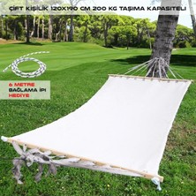 Tek Kişilik Kumaş Hamak Dayanıklı Yıkanabilir Bahçe Hamağı  95X180 cm