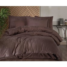 Timestart Baytim Jakarlı Çift Kişilik Pamuk Saten Box Takımı Royalisa V1 Kahve