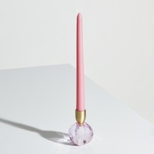 Karaca Home Vicki Cam Şamdan 6X13 cm Pembe