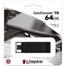 Kingston DT70 64GB Usb-C 3.2 Gen 1 Type-C Flash Bellek