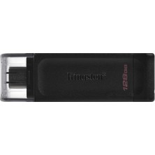 Kingston DT70 128GB Usb-C 3.2 Gen 1 Type-C Flash Bellek Sadece Type-C Çıkışı Var