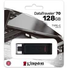 Kingston DT70 128GB Usb-C 3.2 Gen 1 Type-C Flash Bellek Sadece Type-C Çıkışı Var