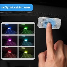 Hubstein 7 Renk Değişebilen Dokunmatik Sensörlü Mini 6 LED Lamba USB Şarj Edilebilir Mıknatıslı Aydınlatma 7mode-Touch