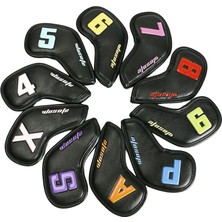 Shekel 10 Sayı Golf Kulübüşleri Kapsar Pürüzsüz 10 Pcs-Black (Yurt Dışından)