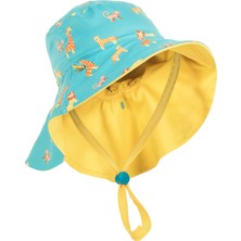 Decathlon Nabaiji Bebek Uv Korumalı Şapka - Sarı / Mavi / Savan Baskılı