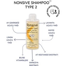 Nonsive Shampoo Type2 Kuru Saçlar için Onarıcı-Bakım Şampuanı /Tuzsuz-Sülfatsız Şampuan (aromaterapik uçucu yağ içeriği)