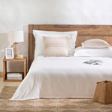 Chakra Palmita Pike Çift Kişilik 200X220 cm Beyaz