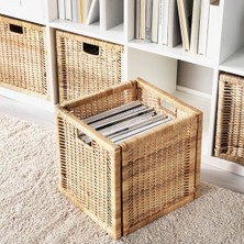 IKEA Branas Kutu Sepet Rattan Açık Kahve 32X34X32 cm