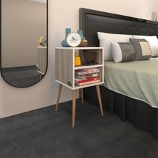 Kenzlife  Komodin Erkeli Crd 74*39*39 Ahşap Ayaklı Komidin Kitaplık