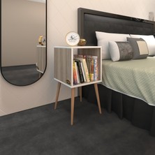 Kenzlife  Komodin Biterge Crd 74*39*39 Ahşap Ayaklı Komidin Kitaplık