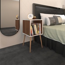 Kenzlife  Komodin Biterge Cvz 74*39*39 Ahşap Ayaklı Komidin Kitaplık