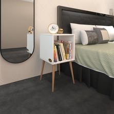 Kenzlife  Komodin Biterge Byz 74*39*39 Ahşap Ayaklı Komidin Kitaplık