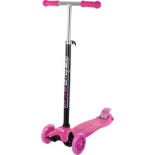 Tech Bello Twister Maxi 3 Tekerli Işıklı Scooter - Pembe Renk