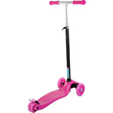 Tech Bello Twister Maxi 3 Tekerli Işıklı Scooter - Pembe Renk