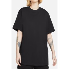 Qmari Oversize Tişört Basic Bisiklet Yaka | Düz Likrali Salaş Tshirt | Kısa Kollu TBX6051