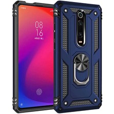 ZORE Xiaomi Mi 9t Uyumlu Kamera Korumalı Sürgülü Yüzüklü Armor Military Tank Kapak