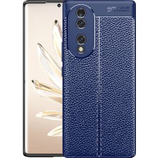 ZORE Huawei Honor 70 Uyumlu Rugan Armor Darbeye Dayanıklı Deri Görünümlü Silikon Kapak/kılıf