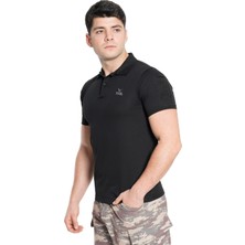 Vogel Tactical Kısa Kol Polo Yaka Taktik T-Shirt - Siyah