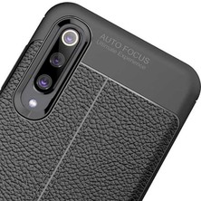 ZORE Xiaomi Mi 9 Uyumlu Rugan Armor Darbeye Dayanıklı Deri Görünümlü Silikon Kapak/kılıf