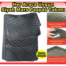 Point Marketing Renault Kango 2008 Sonrası Uyumlu Mars Kauçuk Siyah Paspas Seti  11293