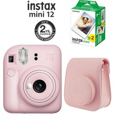 Instax Mini 12 Pembe Fotoğraf Makinesi ve Çantalı Hediye Seti 99