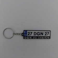 DGN 3D Design Plaka Anahtarlık Kişiye Özel Plaka-Isim