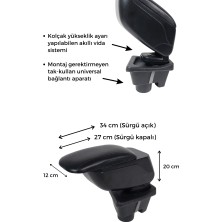 Alim Oto Aksesuar Fiat Fiorino Sürgülü Kapaklı Suni Deri Kol Dayama Kolçak 2008-2016 Arası Modellerle Uyumlu