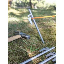 Bal-Kar 6 Adet 20 cm Gri Demir Çadır Çivisi, Çadır Kazığı, Kaymaz Kancalı Kazık