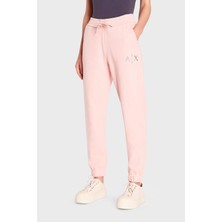 Armani Exchange Pamuklu Regular Fit Kadın Jogger Spor Pantolon Yüksek Bel Lastikli Paça 6RYP94