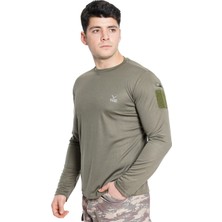 Vogel Tactical Tactical Uzun Kollu Yakasız Haki T-Shirt
