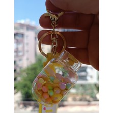 Efna Store Içi Yıldızlı Toplu Sarı Sulu Anahtarlık