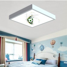 Gökyüzü Panel Yeşil Top 60X60 Çocuk Odası Avize Modelleri, 54WAT Led, Tavana Model Avize, Çocuklar Için Yeşil Top Avize