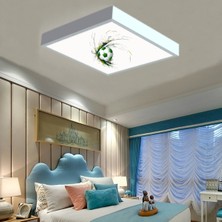 Gökyüzü Panel Yeşil Top 60X60 Çocuk Odası Avize Modelleri, 54WAT Led, Tavana Model Avize, Çocuklar Için Yeşil Top Avize