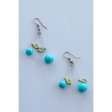 Lila Rosa Kiraz Figürlü Etnik Otantik Küpe