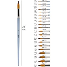 Artlantis Suluboya Fırçası No:18 1 Adet Sentetik Kıl Sulu Boya Profesyonel Brons Fırça Sanat ve Hobi Akrilik Boya Guaj Boya