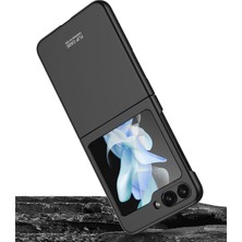 MTK Moveteck Samsung Galaxy Z Flip 5 Kılıf Katlanır Ultra Ince Hafif Arka Ekran Gösterir Tam Koruyucu Tarz Case