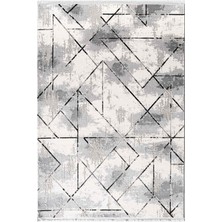 Enti Halı Çam Halı Lizbon 4511 Gri Enti Halı Modern Eskitme Desenli Makine Halısı