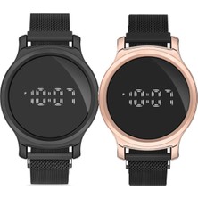 Desingshop Mıknatıslı Hasır Uni  Dijital LED Kol Saati Seti