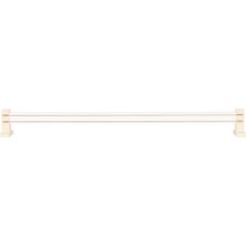Perdejim Ahşap Başlıklı Alüminyum Dekoratif Ray Krem 100 cm