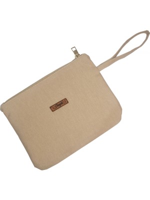 Angel's Collection Bej Portföy Çanta - Clutch Çanta