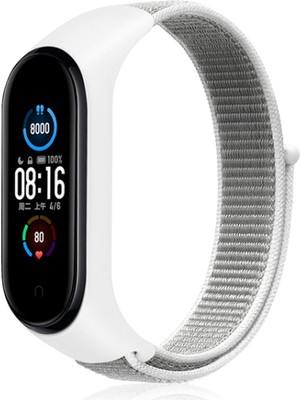 Bilişim Aksesuar Xiaomi Mi Band 6 Hasırlı Cırtcırtlı Kordon - Gökkuşağı 1