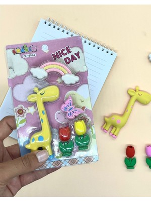 Kağıt Gemi Dükkan Harika Bir Gün 5'li  Silgi Seti