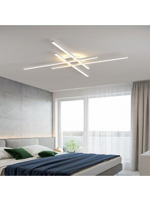 Catluz Beyaz 3 Işık Rengi #2 LED Tavan Lambası,avize,modern Aydınlatma,dekoratif Işık