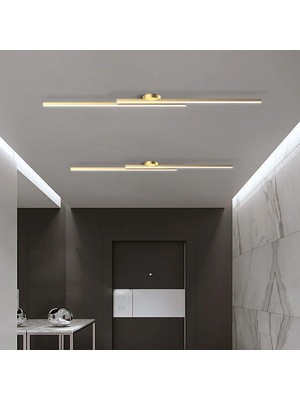 Catluz Gold 3 Işık Rengi Çubuk*2* LED Tavan Lambası,avize,modern Aydınlatma,dekoratif Işık