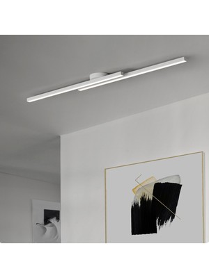 Catluz Beyaz 3 Işık Rengi Çubuk*2* LED Tavan Lambası,avize,modern Aydınlatma,dekoratif Işık